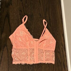 Target sexy, lace tank top. Size M. Color: Salmon/Peach